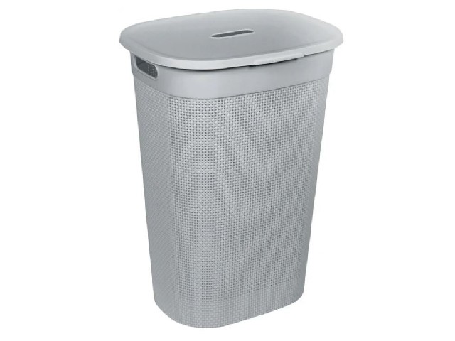 Корзина для белья OSLO 55л серый шторм